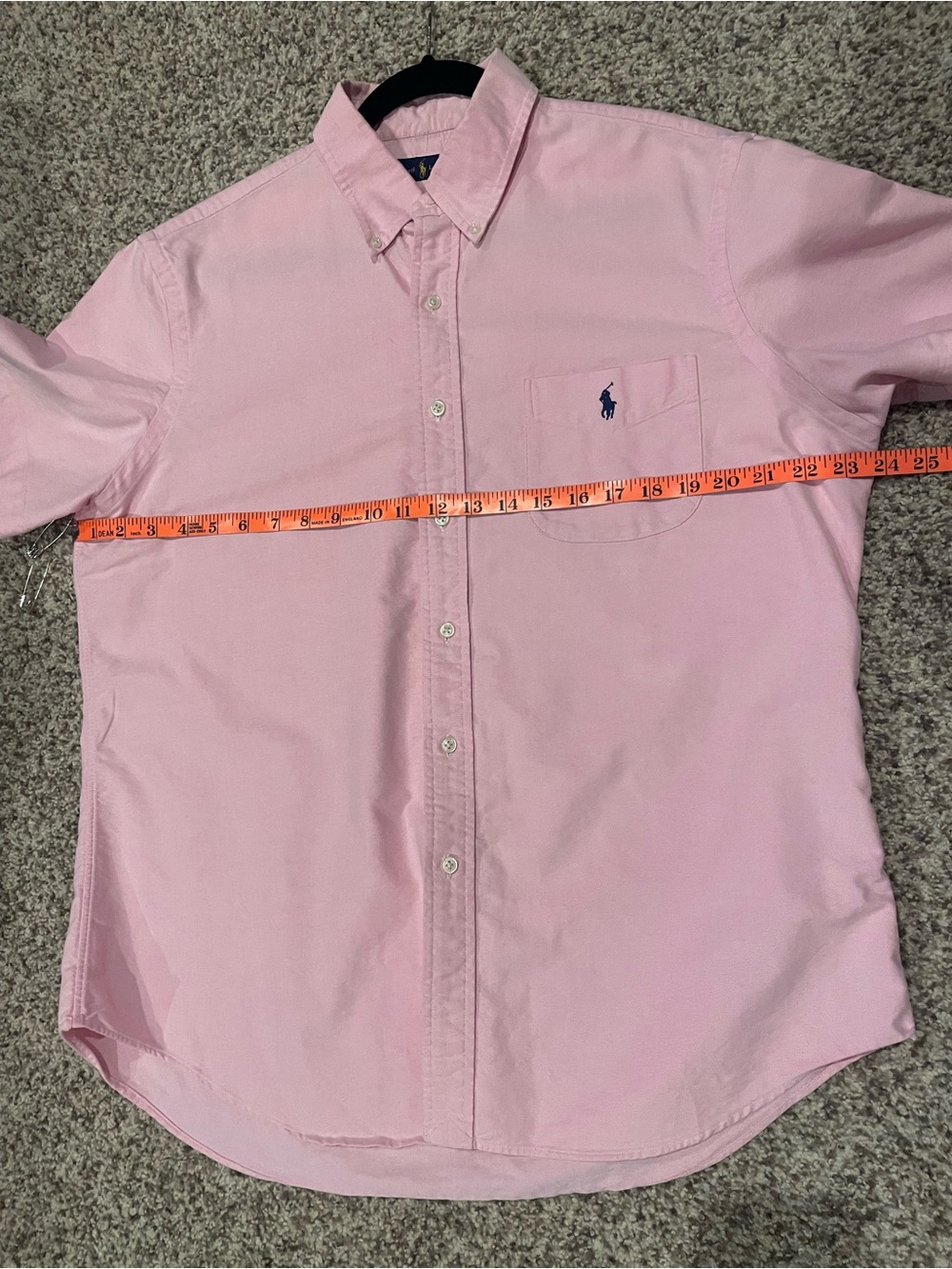 Ralph Lauren Short-Sleeve Oxford Shirt Men's Pink Button Down Large - Picture 4 of 5